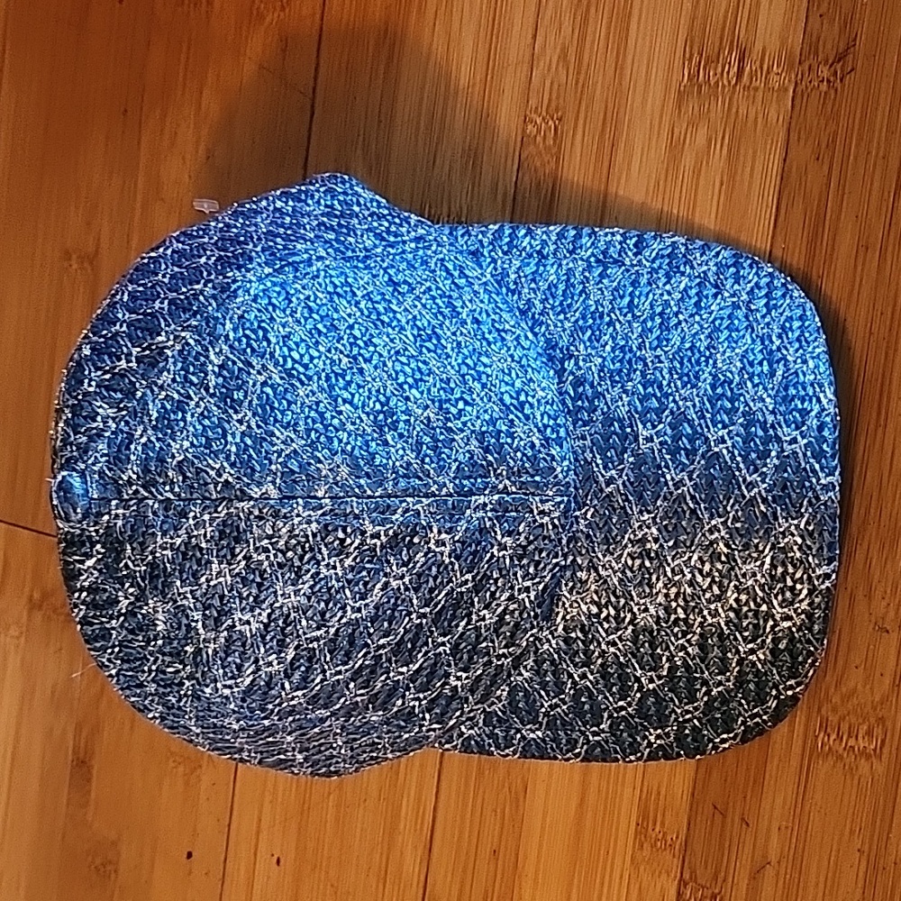 Lele Sadoughi Blue RAFFIA BASEBALL Hat NEVER WORN - Picture 3 of 8